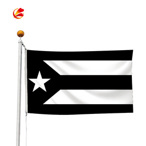 Wholesale Custom 4x6 ft black and white puerto rico puerto rican flags