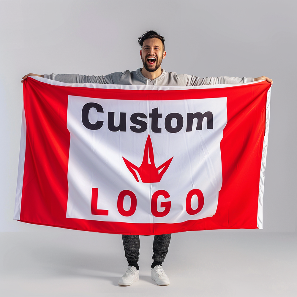 2024 New Product Cheap Print Cotton Design Print Your Logo Polyester Fabric Advertising Campaign Outdoor Custom Flag Banner