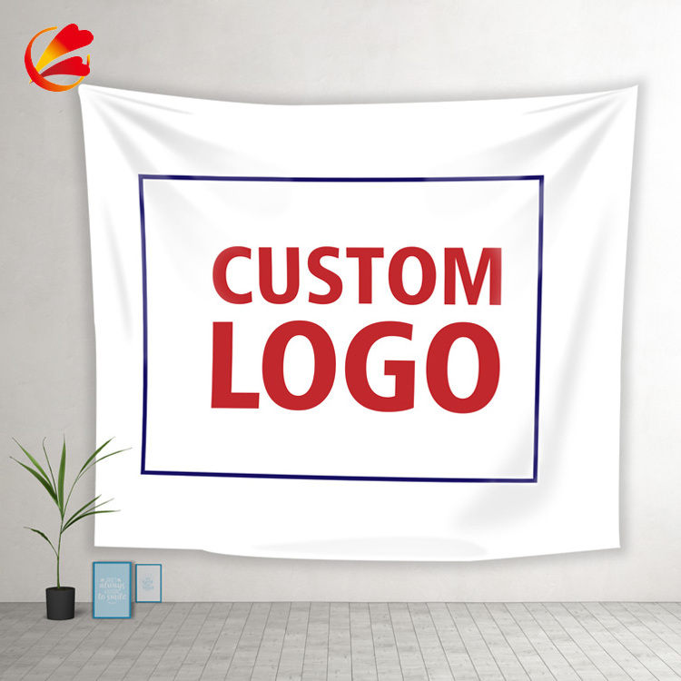 Hot Sale Merry Christmas Wall Tapestry Custom Logo Digital Printed Wall Hanging Tapestry For Home Decor