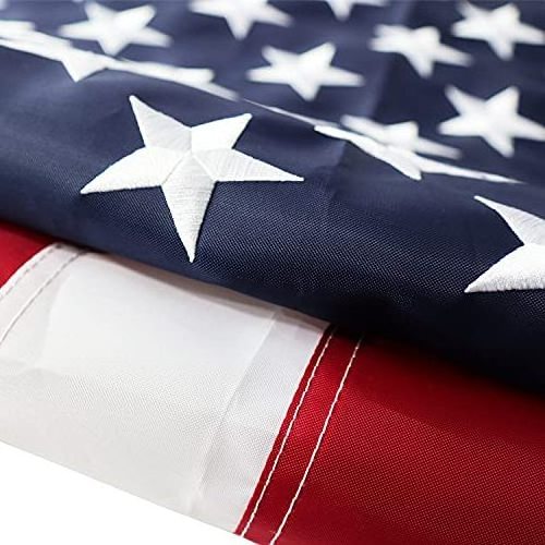 American Flag 3x5 ft Durable 300 D Nylon Outdoor Flags UV Protected Embroidered Stars Sewn Stripes Brass Grommets Outside US Fla