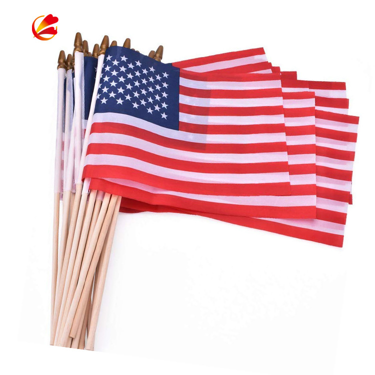 Small Hand Waving Flag mini national flag Custom printed hand 5x8 inch stick flag