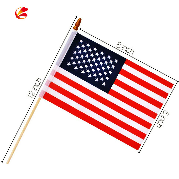 Small Hand Waving Flag mini national flag Custom printed hand 5x8 inch stick flag