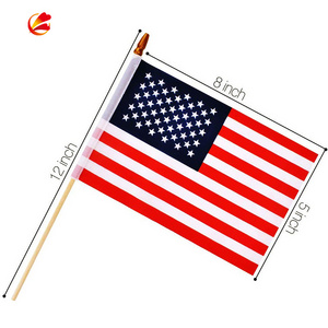 Small Hand Waving Flag mini national flag Custom printed hand 5x8 inch stick flag