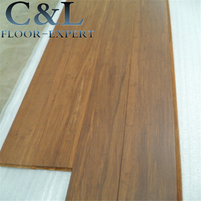 natural color 14mm smooth carbonized solid strand woven bamboo flooring