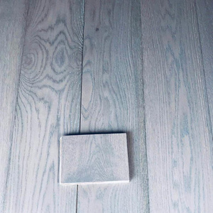 4.0mm toplayer Deep wire brushed Grey color White Oak engineered wood floor