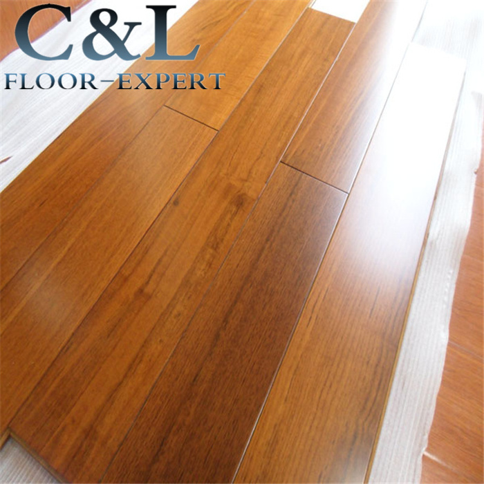 natural matte UV lacquer prefinished indoor Burma Teak solid wood flooring