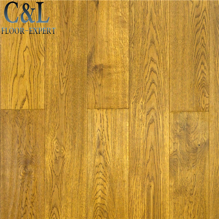 smooth surface golden color oiled finished White Oak engineered wood flooring