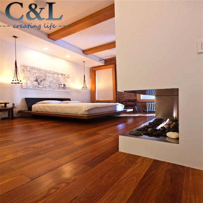 natural matte UV lacquer prefinished indoor Burma Teak solid wood flooring