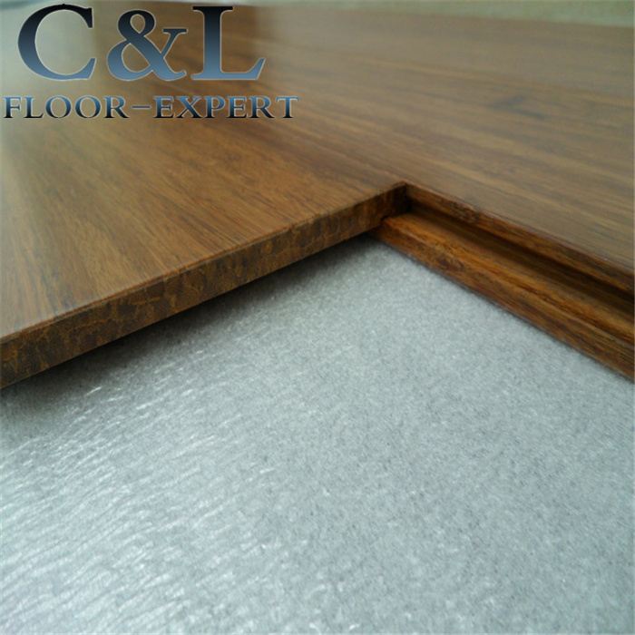 natural color 14mm smooth carbonized solid strand woven bamboo flooring