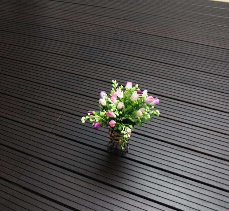 Deep carbonized waterproof anti-sliped surface Solid bamboo outdoor decking