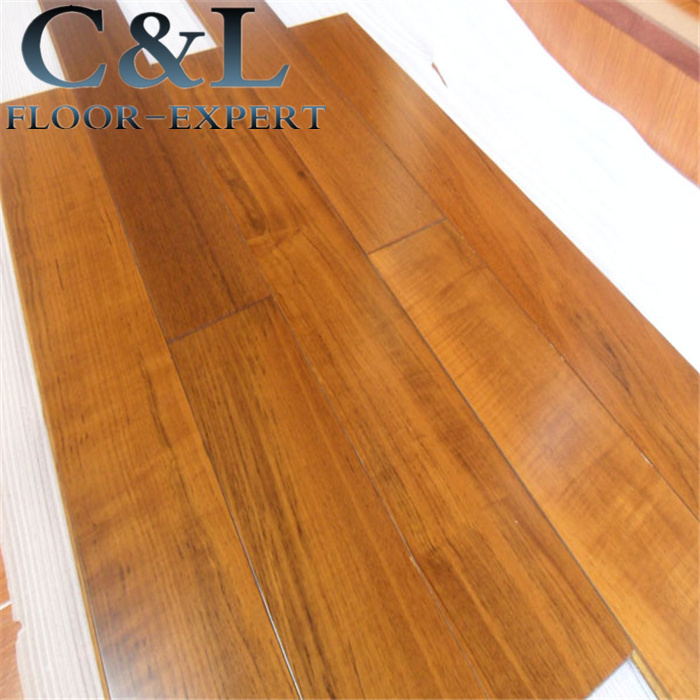 natural matte UV lacquer prefinished indoor Burma Teak solid wood flooring