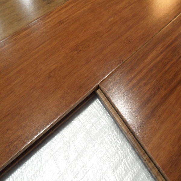 UV lacquer prefinished smooth walnut color strand woven solid bamboo flooring