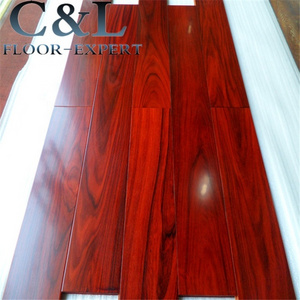 prefinished High glossing mahogany color African Rosewood engineered wood flooring