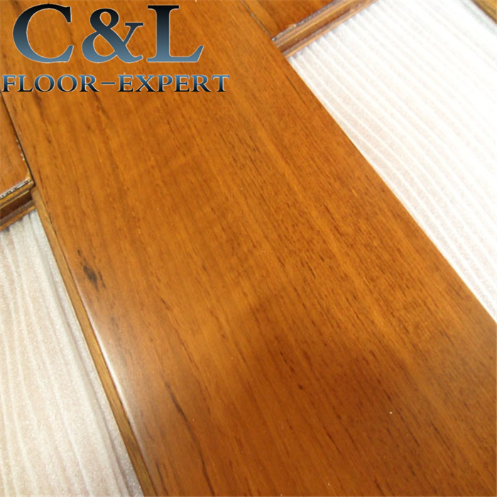 natural matte UV lacquer prefinished indoor Burma Teak solid wood flooring