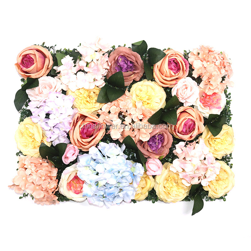 FC1001 High-end artificial silk peony flower wall flower panels for wedding decoration