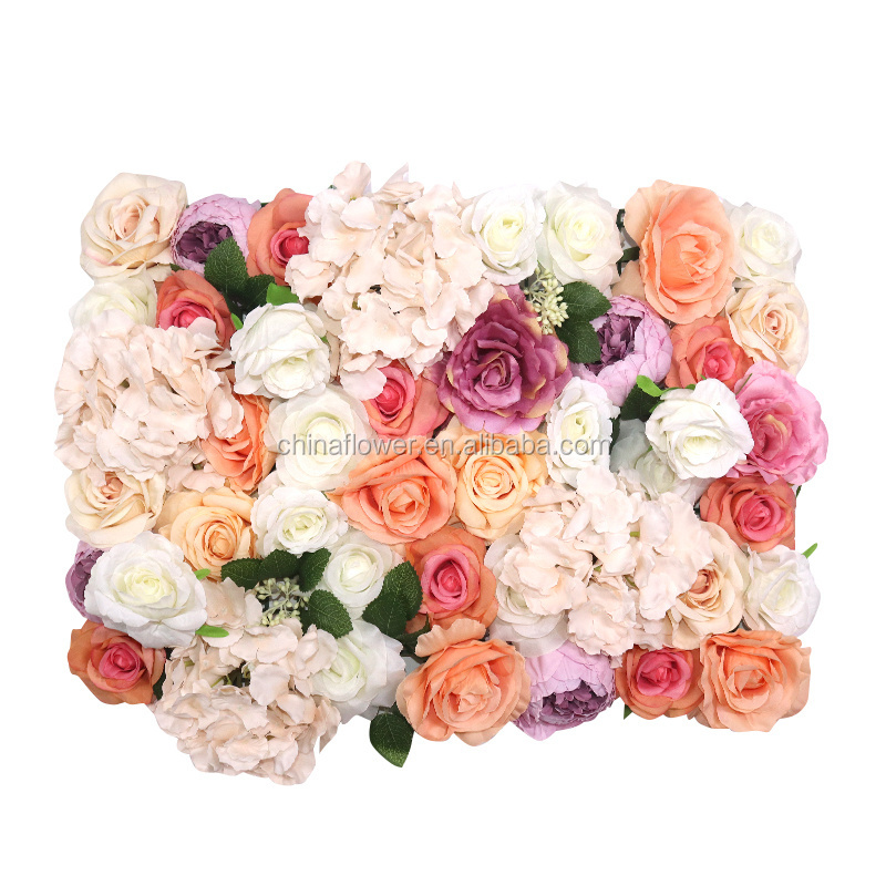 FC1001 High-end artificial silk peony flower wall flower panels for wedding decoration