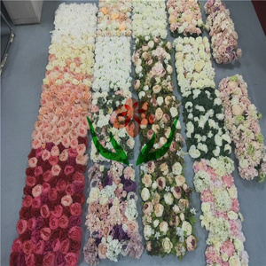 FC1002 Customized Artificial Silk Flower Roll Up Flower Wall Rose peony flower wall backdrop  for wedding decoration