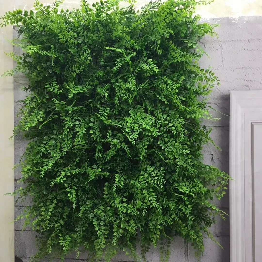 F11007 Wholesale  Anti-UV green artificial grass wall boxwood hedge for green outdoor wall