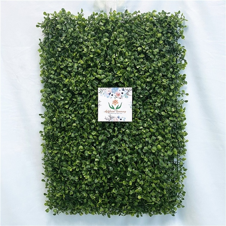 F11007 Wholesale  Anti-UV green artificial grass wall boxwood hedge for green outdoor wall