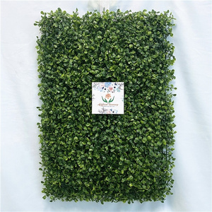 F11007 Wholesale  Anti-UV green artificial grass wall boxwood hedge for green outdoor wall