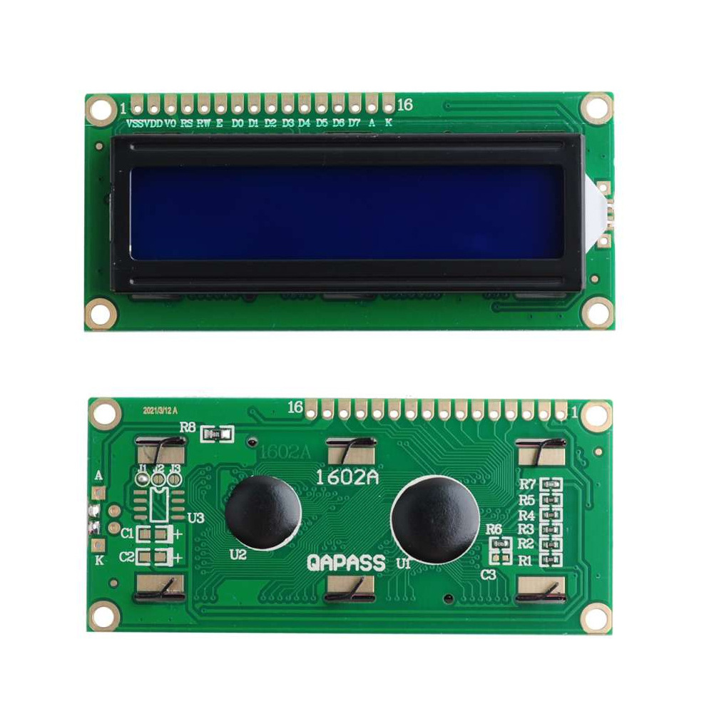 DIYmall 1602 Display Module Blue Green Screen 16x2 Character LCD Display Module With AIP31066 LED Controller for Arduino