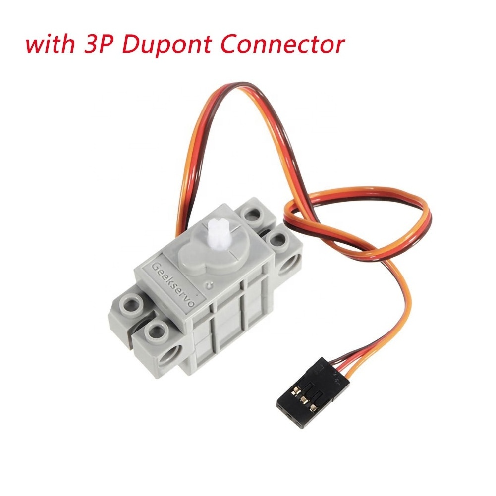 3~5V 270 Degree Servo Gray Geekservo Servo Motor with Wire for Micro:bit Smart Car with 3P Dupont or PH2.0-3P Connector Cable