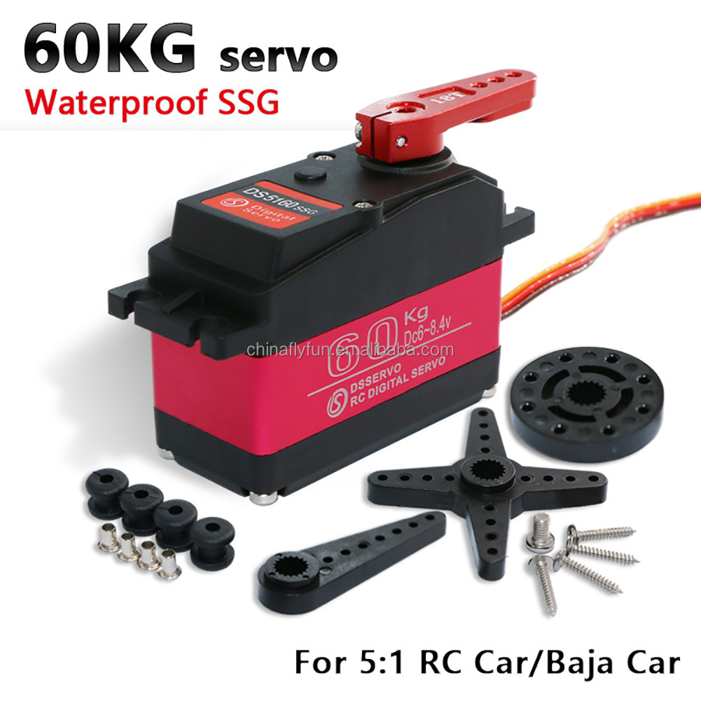 Digital Servo with 25T Servo Arm 40KG Metal Gear RC Car Toys 270 Degree Waterproof High Safety Remote Control PC DIY