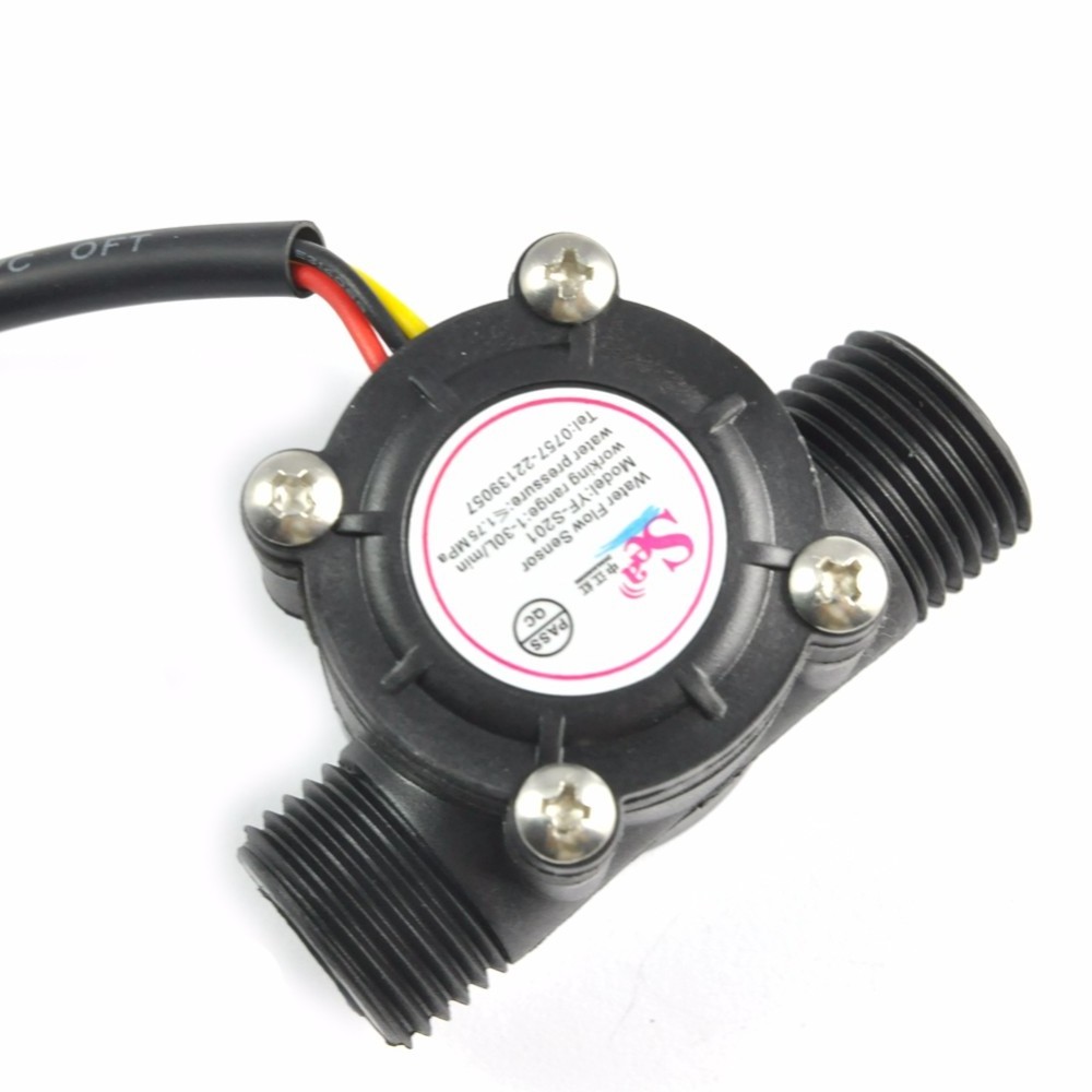 G1/2 Water Flow Meter Sensor Switch DN15 Hall Flow Meter Flowmeter Water Control Value Tester 1-30L/min