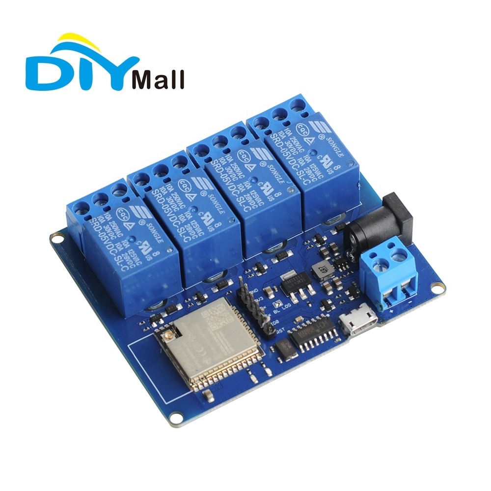 Customize 2/4/8 Channel ESP32 Relay Module micro USB Interface CH340G onboard ESP32-WROOM-32U WiFi Bluetooth-compatible Module