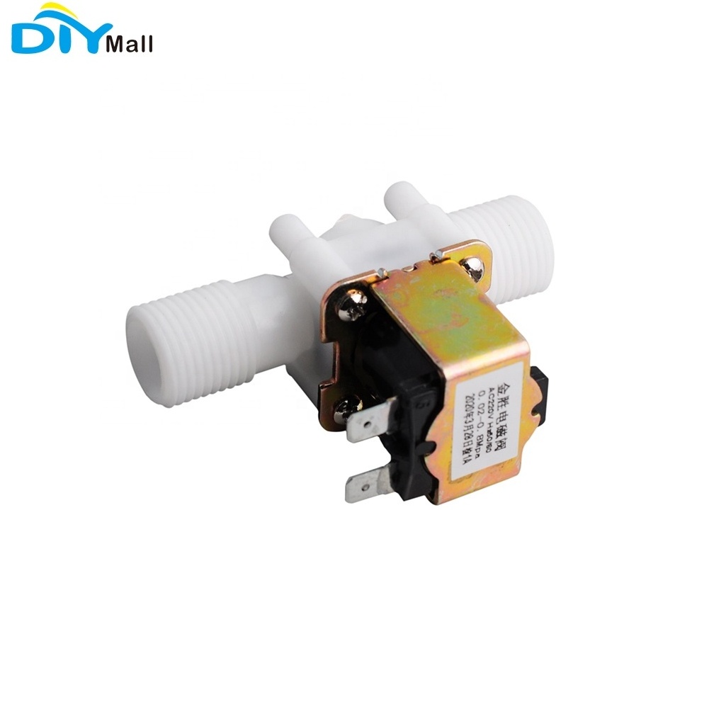 Plastic Electric Solenoid Valve Magnetic DC12V N/C Water Inlet Flow Switch G1/2