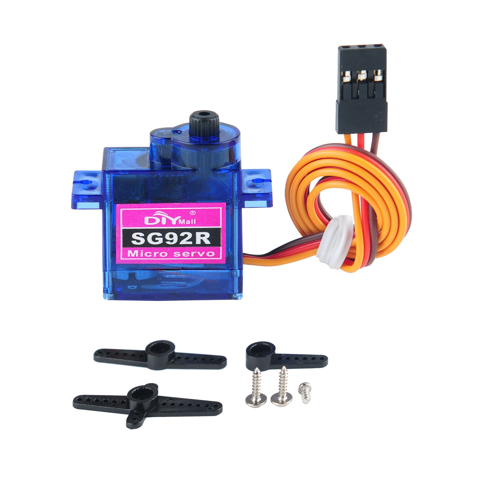 SG92R Mini Micro Servo 1.3-1.8KG 90/180/270/360 Degree Rotating Nylon Carbon Fiber Gears RC Helicopter Boat Car Aeromodelling