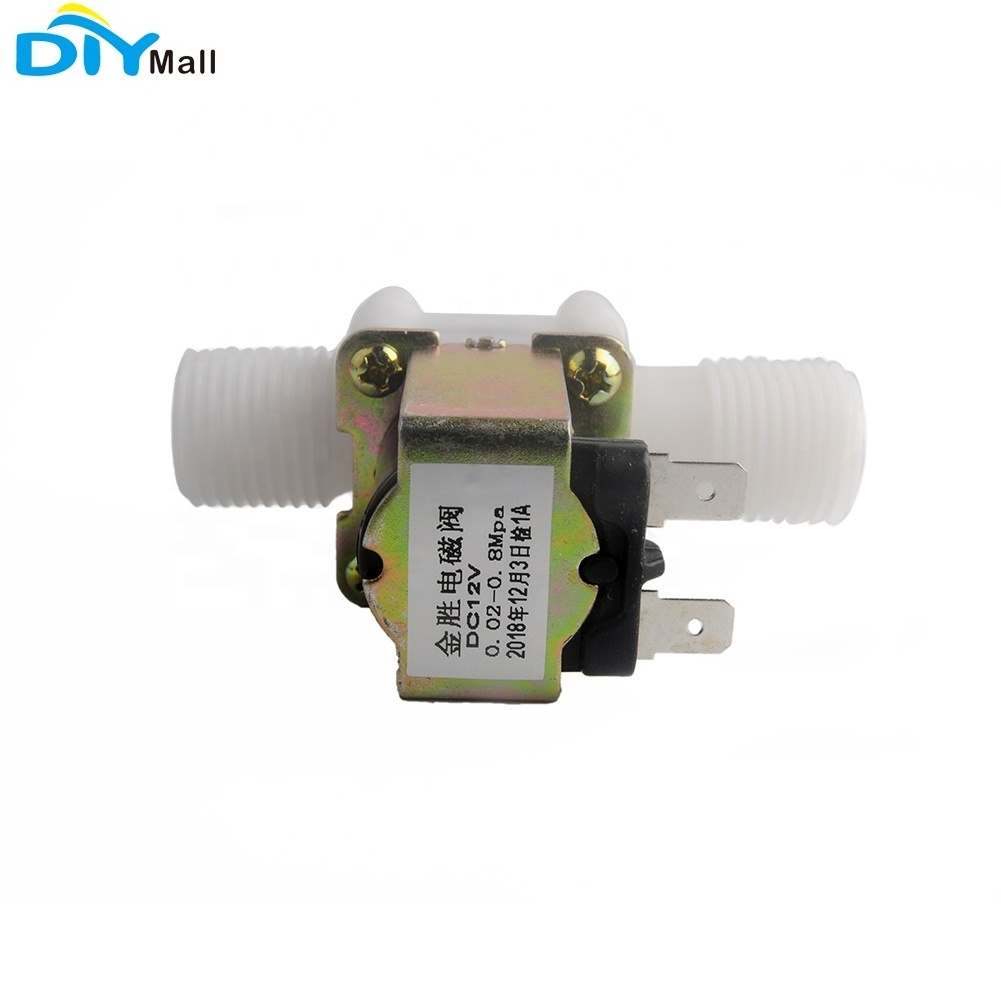 Plastic Electric Solenoid Valve Magnetic DC12V N/C Water Inlet Flow Switch G1/2