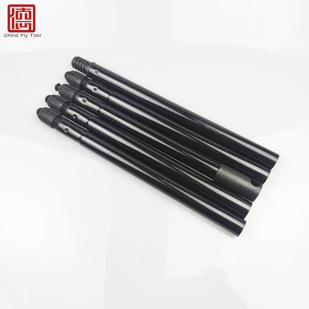 CTEP007  Top quality  4 sections American thread head metal extension pole for cleaning tool