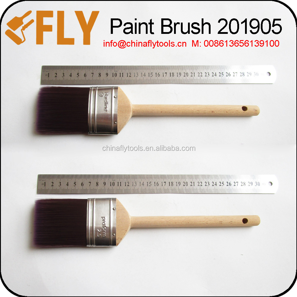 long nature wooden handle paint brush