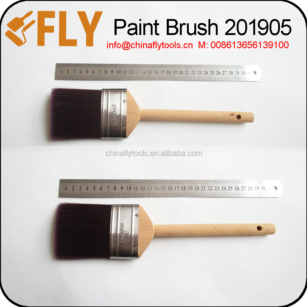 long nature wooden handle paint brush