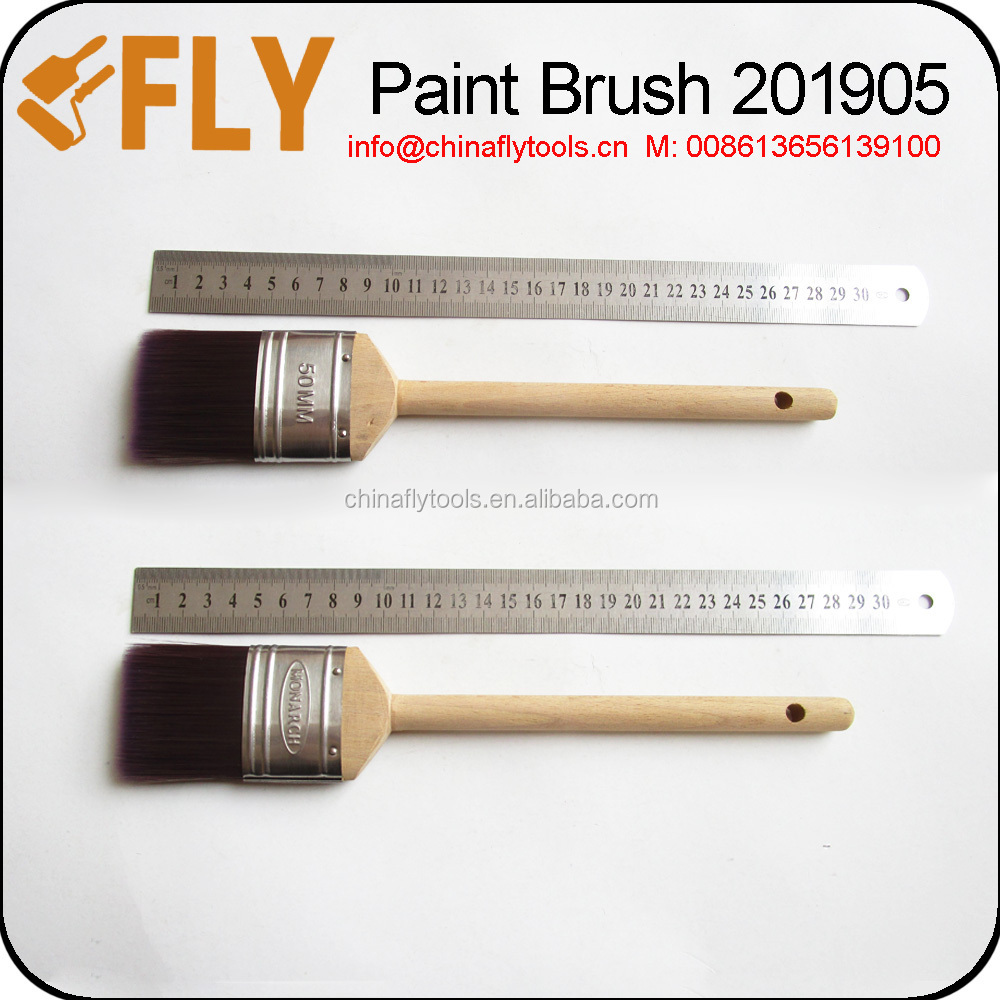 long nature wooden handle paint brush