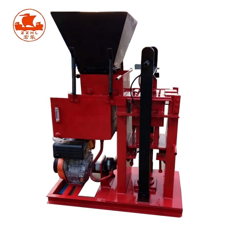 manual small concrete cement simple block brick making machine for small scale home industries