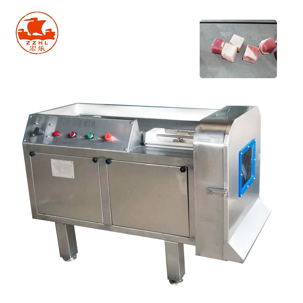 Commercial Stainless Steel Fresh Meat Cube Cutter Meat Products Dicer Frozen Meat Slicer Machine Cutting Automatic