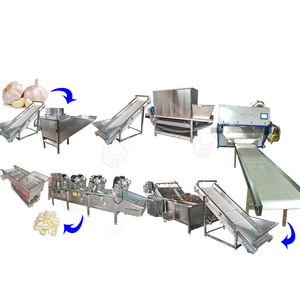 Garlic Peeling Machine Automatic Garlic Bulb Breaking Peeling Cleaning Packing Processing Machine Production Line