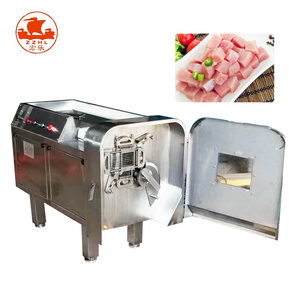 Commercial Stainless Steel Fresh Meat Cube Cutter Meat Products Dicer Frozen Meat Slicer Machine Cutting Automatic