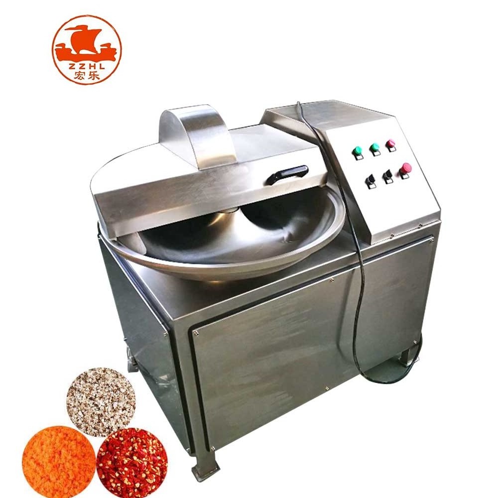 Sausage Bowl Cutter Machinery Commercial Vegetable Chopper Meat Process Vegetable Salad Cutting Machine