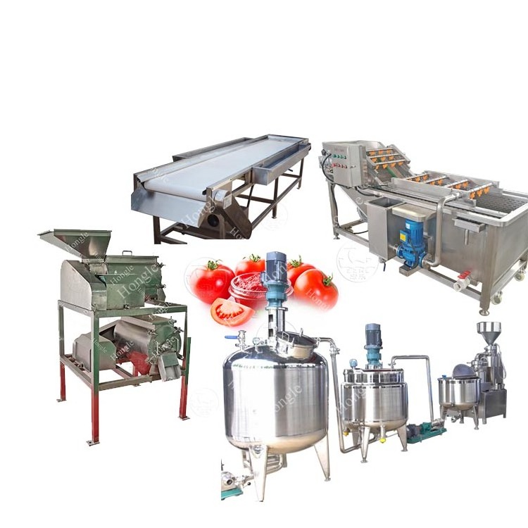 High Productivity Tomato Sauce Tomato Concentrate Production Line Machine Making Tomato Paste