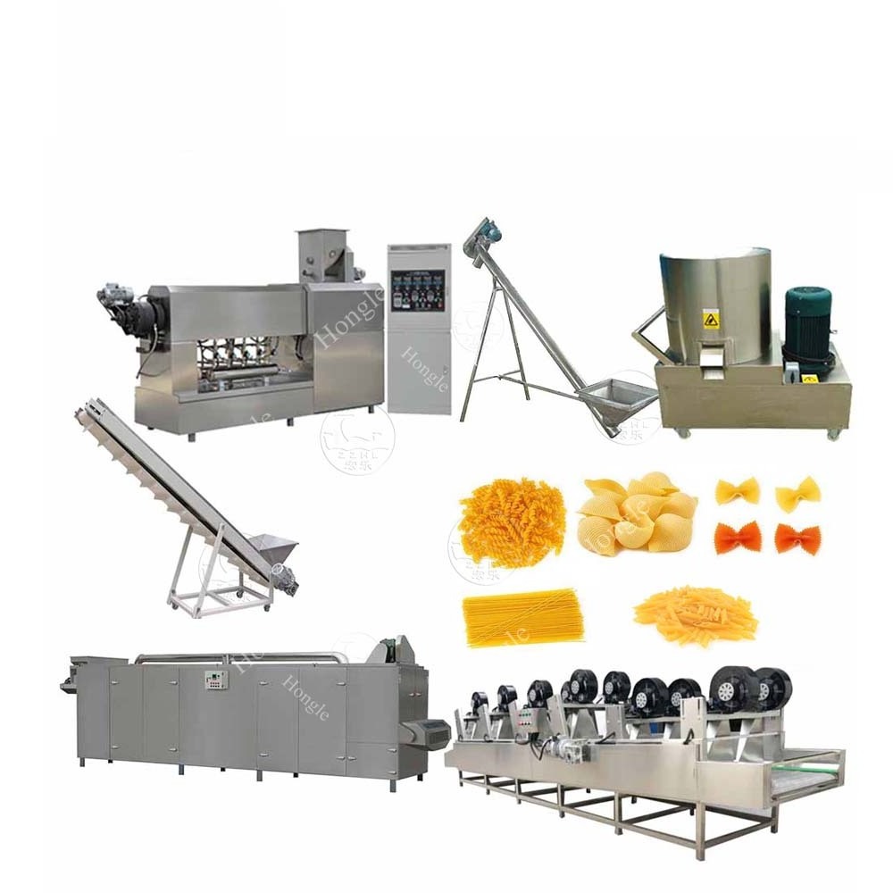 Macaroni Short Cut Pasta Making Machine  Production Line 500Kg 300kg h Buckwheat Italian Pasta Extruder