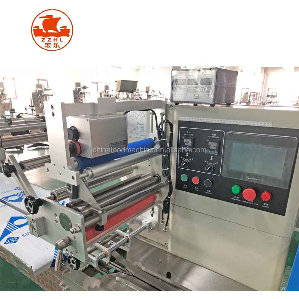 High Speed Flow Pack Small Cotton Soft Hard Lollipop Pillow Wrapping Packaging Machinery Candy Horizontal Packing Machine