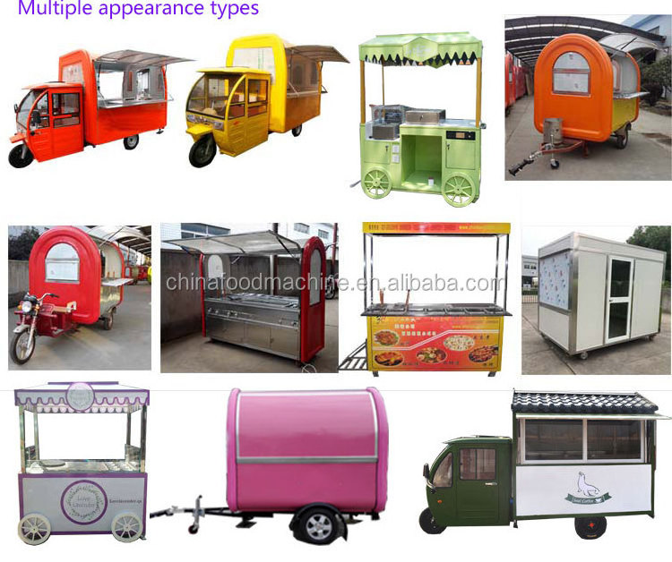 Commercial Outdoor Food Car , Fast Food Car for sale , Stainless Steel Mobile Food Cart