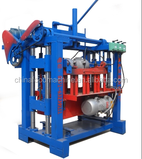 manual small concrete cement simple block brick making machine for small scale home industries