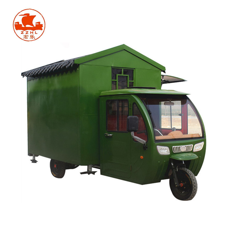 Chinese 3 wheel food truck stainless steel mobile food truck for sale