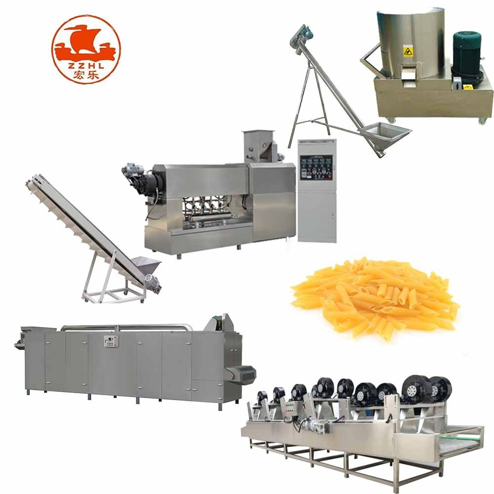 Macaroni Short Cut Pasta Making Machine  Production Line 500Kg 300kg h Buckwheat Italian Pasta Extruder