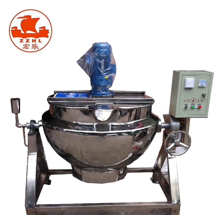 Stainless steel sugar electric jacketed cooking pot gas kettles jacketed cooking mixer