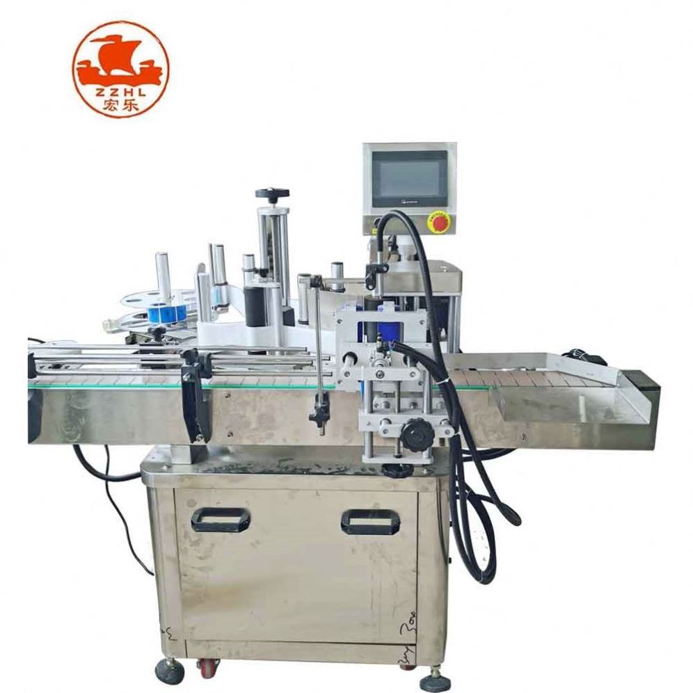 Multifunctional Jar Hot Melt Glue Technology Ampoule Vial Syrup Cylinder Glass Bottle Labeling Machine With Date Code Printer